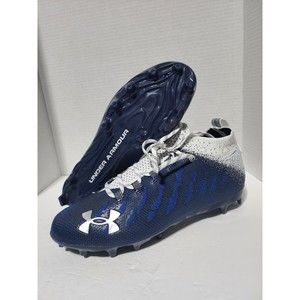 Under Armour Spotlight Men Sz 12.5 Blue Football Lacrosse Cleats 3023959-103 UA